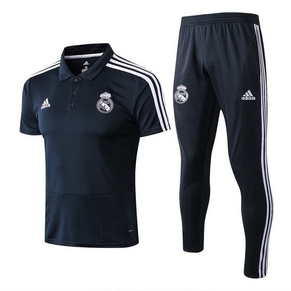 Polo Real Madrid Conjunto Completo 2018/19 Azul